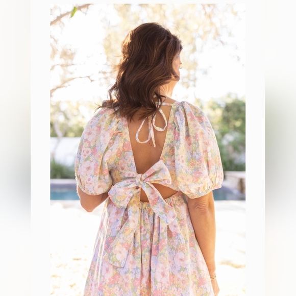 Jillian Harris x Joe Fresh Blushing Flower Black Tie Dress  2X - Picture 2 of 14